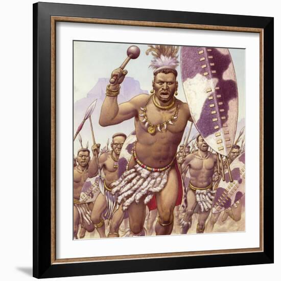 Zulu Warrior-Pat Nicolle-Framed Giclee Print