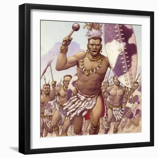 Zulu Warrior-Pat Nicolle-Framed Giclee Print