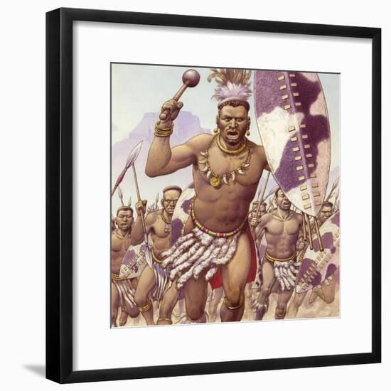 Zulu Warrior-Pat Nicolle-Framed Giclee Print