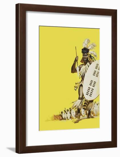 Zulu Warriors-Mcbride-Framed Giclee Print