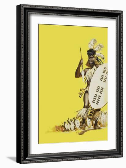 Zulu Warriors-Mcbride-Framed Giclee Print