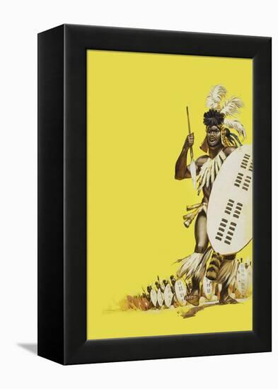 Zulu Warriors-Mcbride-Framed Premier Image Canvas