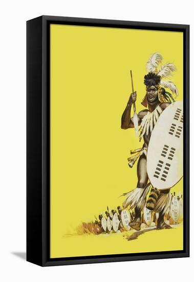 Zulu Warriors-Mcbride-Framed Premier Image Canvas