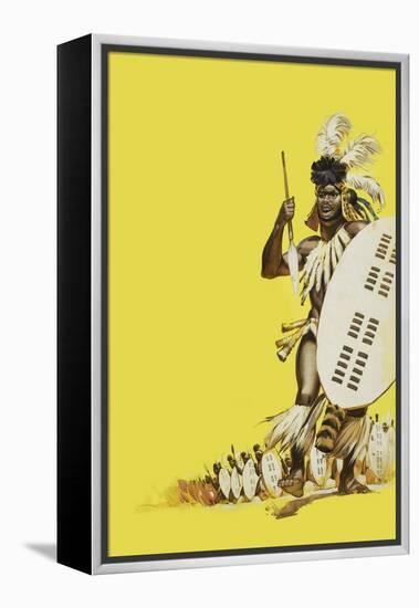 Zulu Warriors-Mcbride-Framed Premier Image Canvas