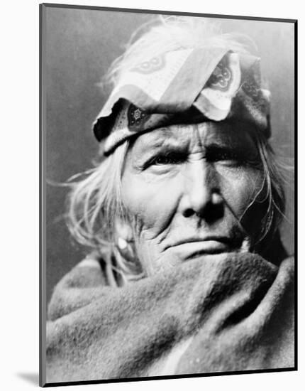 Zuni Elder-Edward S^ Curtis-Mounted Giclee Print