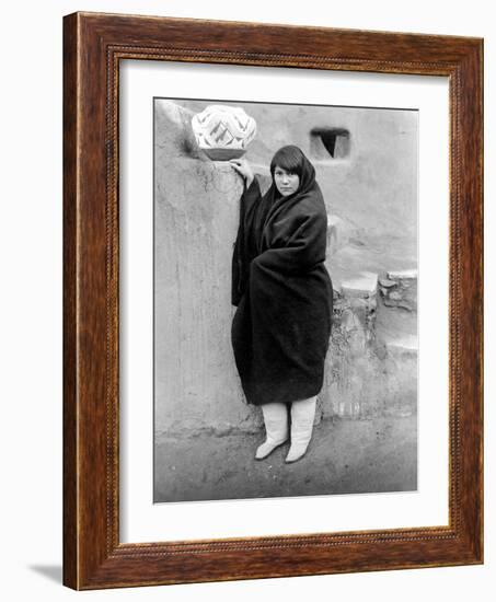 Zuni Woman, C1903-Edward S. Curtis-Framed Photographic Print