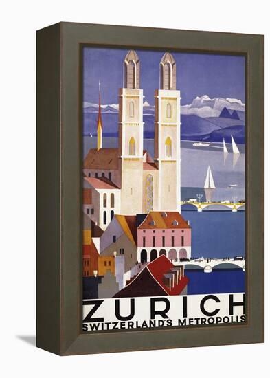 Zurich-Vintage Apple Collection-Framed Premier Image Canvas