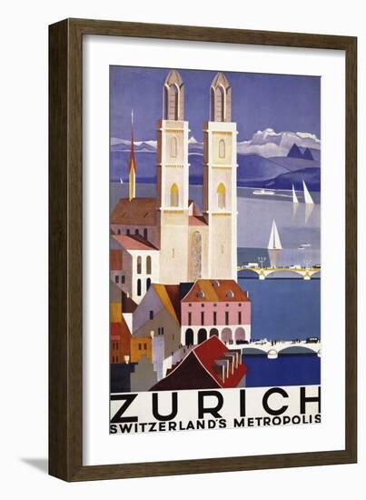 Zurich-Vintage Apple Collection-Framed Giclee Print