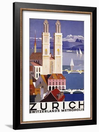 Zurich-Vintage Apple Collection-Framed Giclee Print