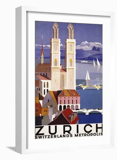 Zurich-Vintage Apple Collection-Framed Giclee Print