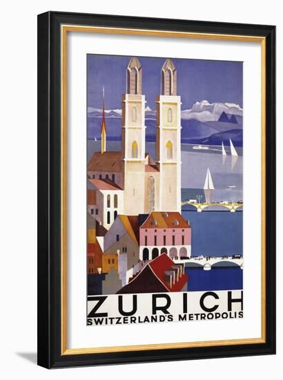 Zurich-Vintage Apple Collection-Framed Giclee Print