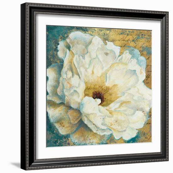 Zuzu Peony Gold I-Patricia Pinto-Framed Art Print