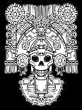 Stylized Skull. Pagan God of Death. Motives of Art Native American Indian. Vector Illustration: The-Zvereva Iana-Framed Art Print