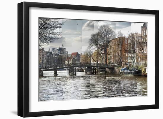 Zwanenburgwal Canal-Pep Ventosa-Framed Giclee Print