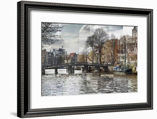 Zwanenburgwal Canal-Pep Ventosa-Framed Giclee Print