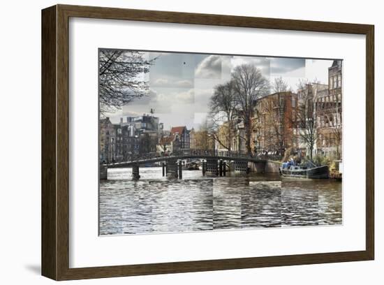 Zwanenburgwal Canal-Pep Ventosa-Framed Giclee Print