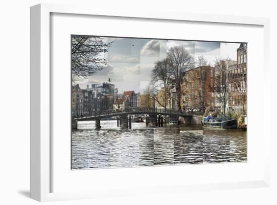 Zwanenburgwal Canal-Pep Ventosa-Framed Giclee Print