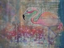 Flamingo Transparent-Zwart-Giclee Print