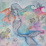 Mermaid Aura-Zwart-Premier Image Canvas