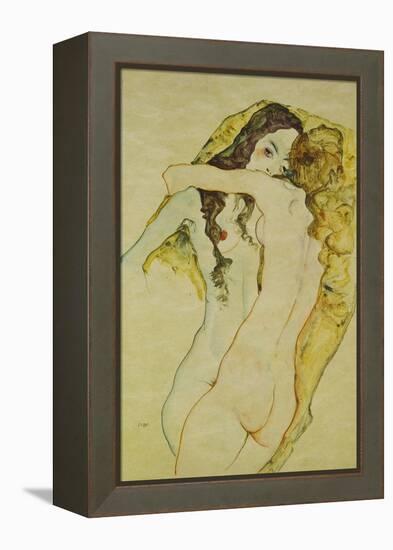 Zwei Frauen in Umarmung, 1911-Egon Schiele-Framed Premier Image Canvas