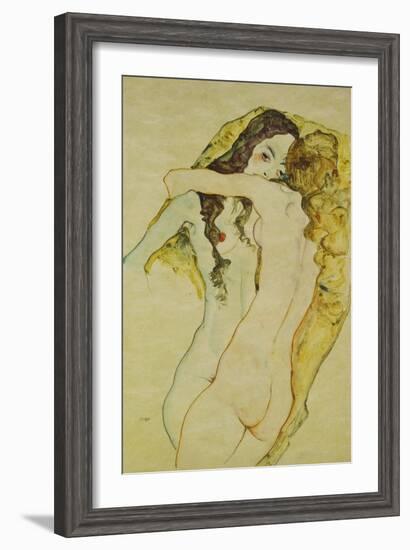 Zwei Frauen in Umarmung, 1911-Egon Schiele-Framed Giclee Print