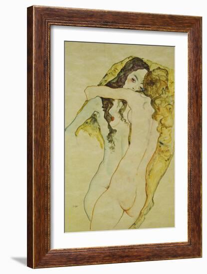 Zwei Frauen in Umarmung, 1911-Egon Schiele-Framed Giclee Print