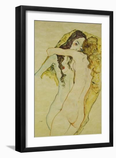 Zwei Frauen in Umarmung, 1911-Egon Schiele-Framed Giclee Print