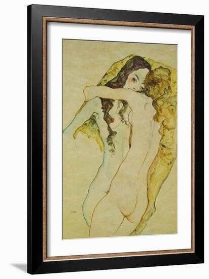 Zwei Frauen in Umarmung, 1911-Egon Schiele-Framed Giclee Print