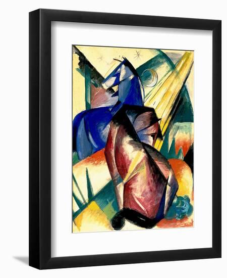 Zwei Pferde Rot Und Blau, 1912-Franz Marc-Framed Giclee Print