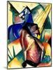 Zwei Pferde Rot Und Blau, 1912-Franz Marc-Mounted Giclee Print