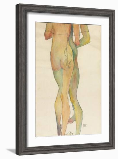 Zwei Stehende Akte, 1913-Egon Schiele-Framed Giclee Print