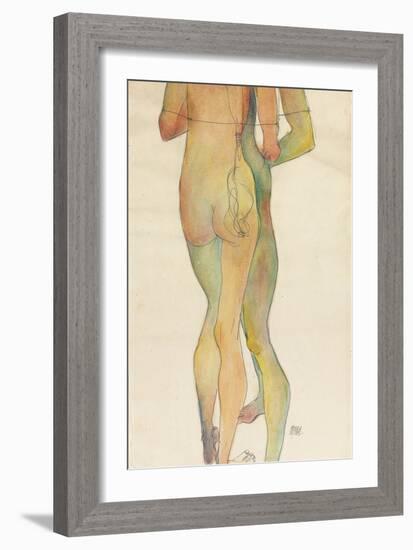 Zwei Stehende Akte, 1913-Egon Schiele-Framed Giclee Print