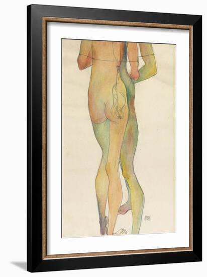 Zwei Stehende Akte, 1913-Egon Schiele-Framed Giclee Print