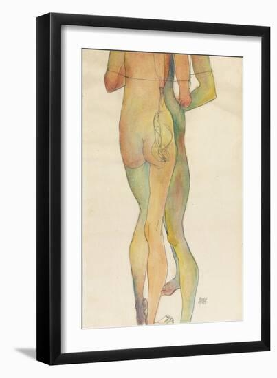 Zwei Stehende Akte, 1913-Egon Schiele-Framed Giclee Print