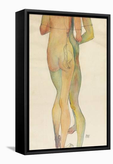 Zwei Stehende Akte, 1913-Egon Schiele-Framed Premier Image Canvas