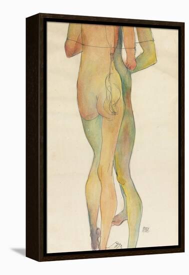 Zwei Stehende Akte, 1913-Egon Schiele-Framed Premier Image Canvas