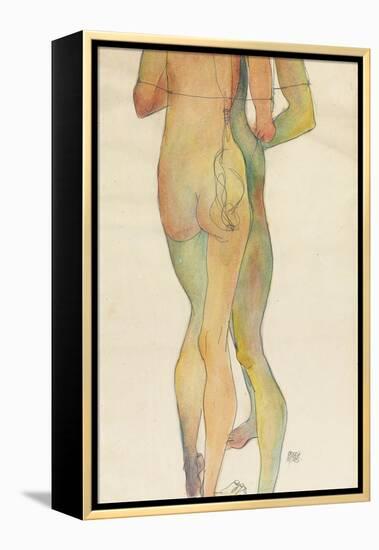 Zwei Stehende Akte, 1913-Egon Schiele-Framed Premier Image Canvas
