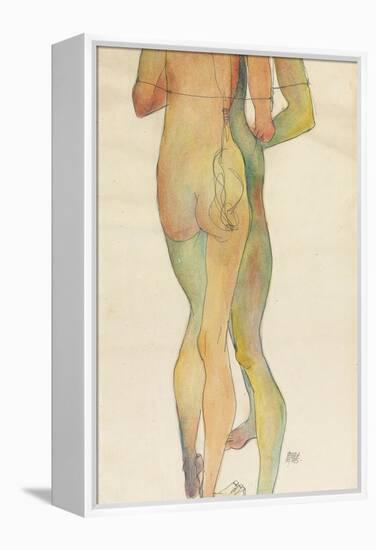 Zwei Stehende Akte, 1913-Egon Schiele-Framed Premier Image Canvas